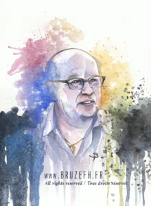 Portrait aquarelle n°1, par l'artiste Bruzefh